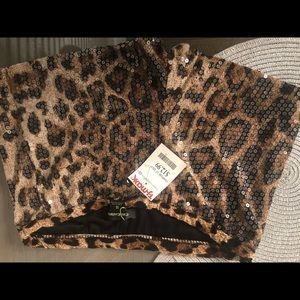 Sequin Cheetah shorts